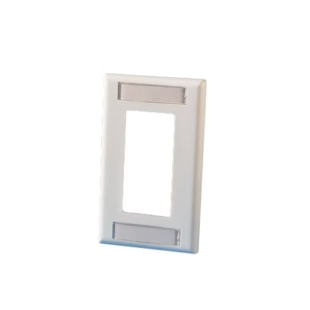 Ortronics DECORA FACEPLATE STYLISTIC, SINGLE-GANG TRACJACK SERIES, FOG WHITE 40300270